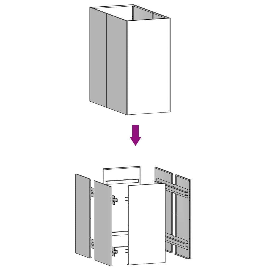 vidaXL Vaso/floreira 40x80x80 cm aço corten