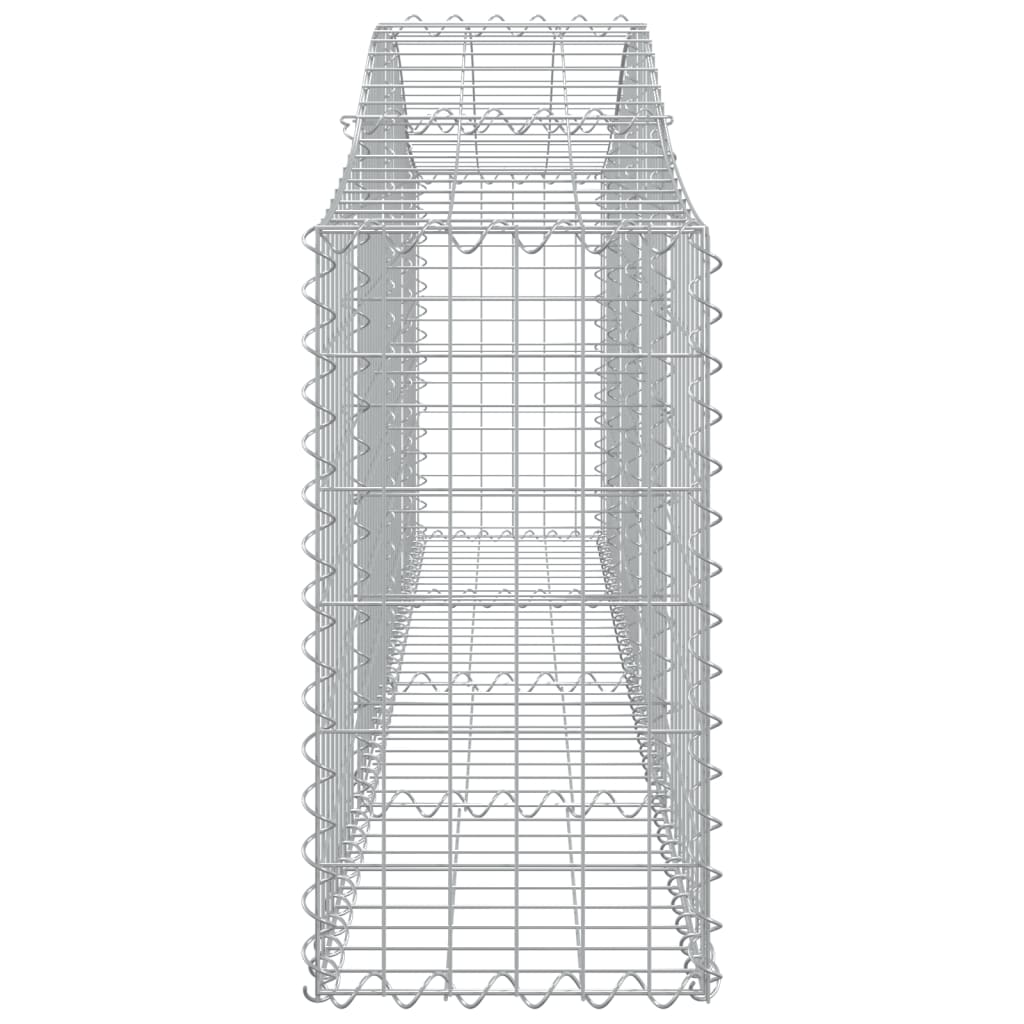 vidaXL Cestos gabião arqueados 15pcs 200x30x60/80 cm ferro galvanizado