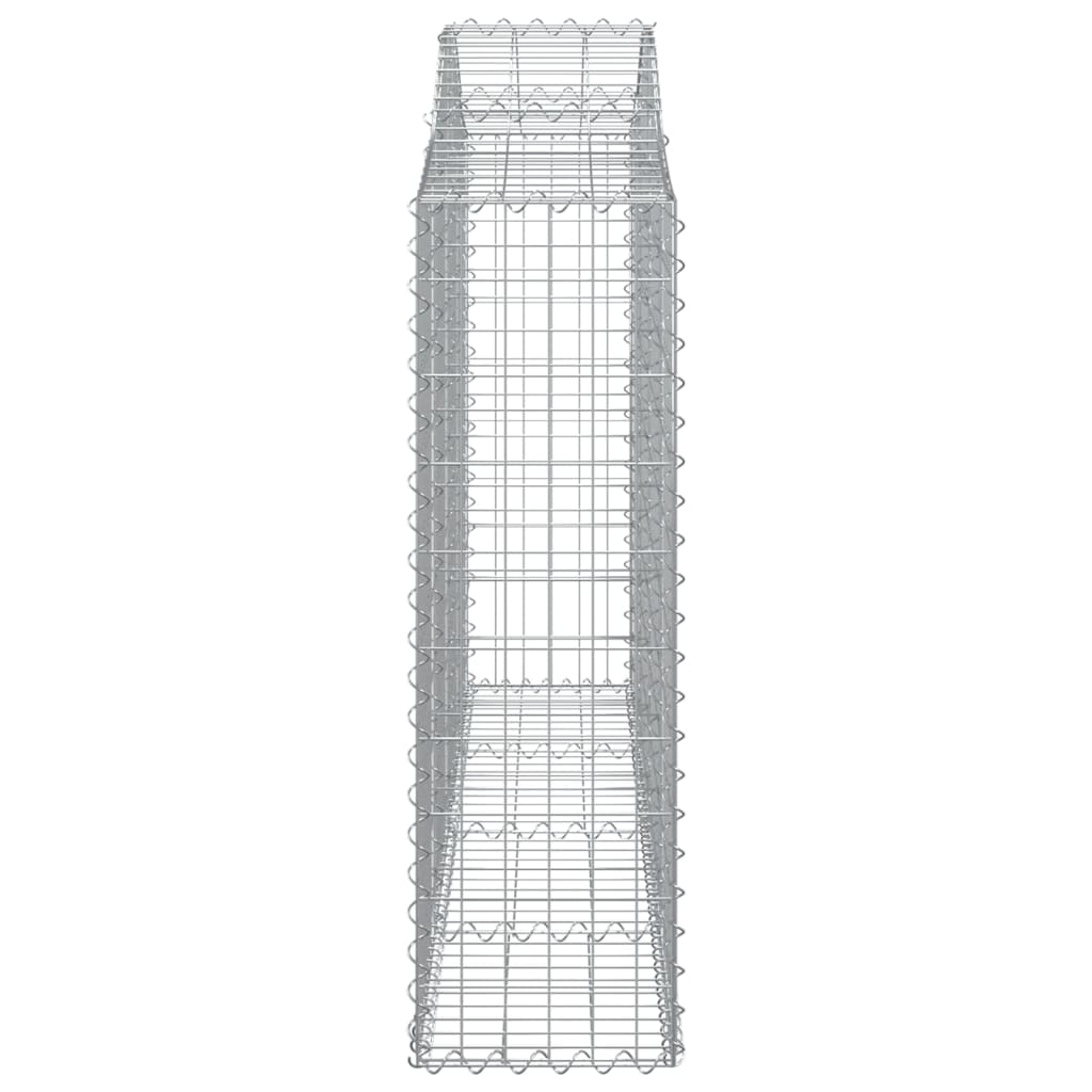 vidaXL Cestos gabião arqueados 15 pcs 200x30x100/120 ferro galvanizado