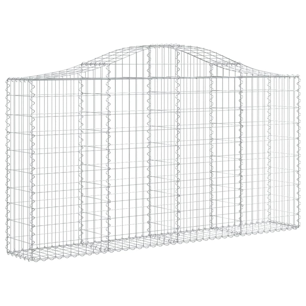 vidaXL Cestos gabião arqueados 40 pcs 200x30x100/120 ferro galvanizado