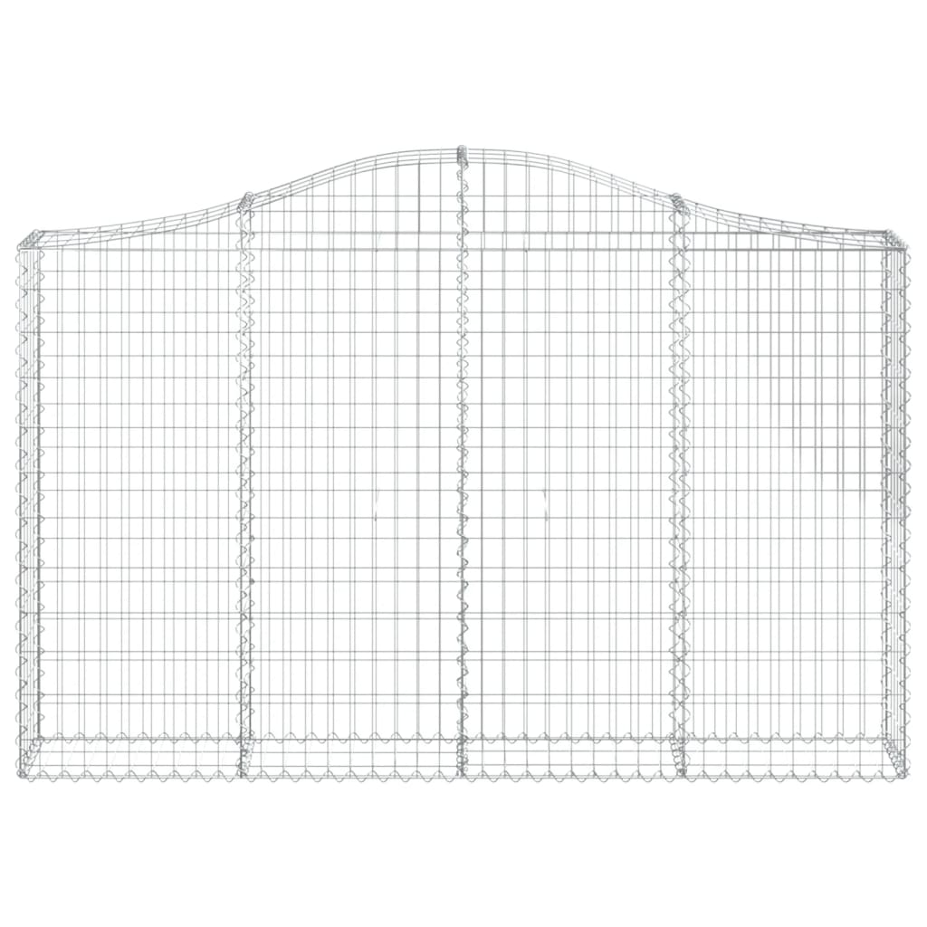 vidaXL Cestos gabião arqueados 11pcs 200x30x120/140 ferro galvanizado