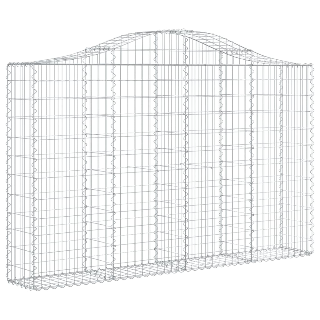 vidaXL Cestos gabião arqueados 13 pcs 200x30x120/140 ferro galvanizado