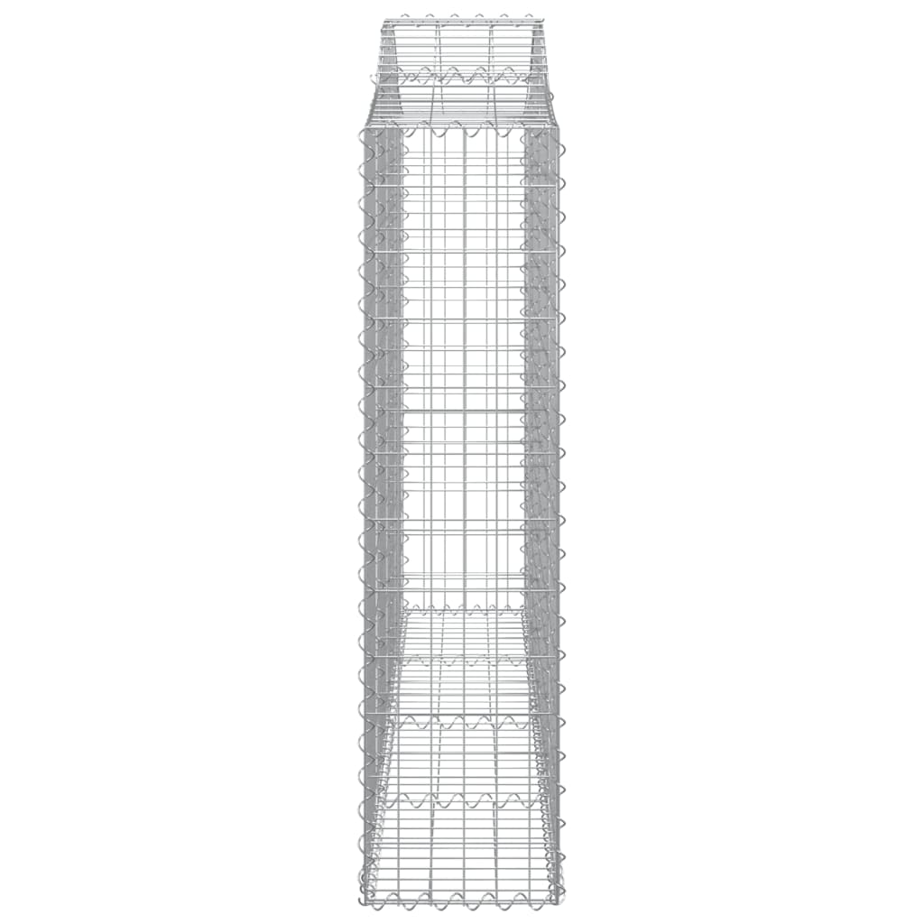 vidaXL Cestos gabião arqueados 13 pcs 200x30x120/140 ferro galvanizado