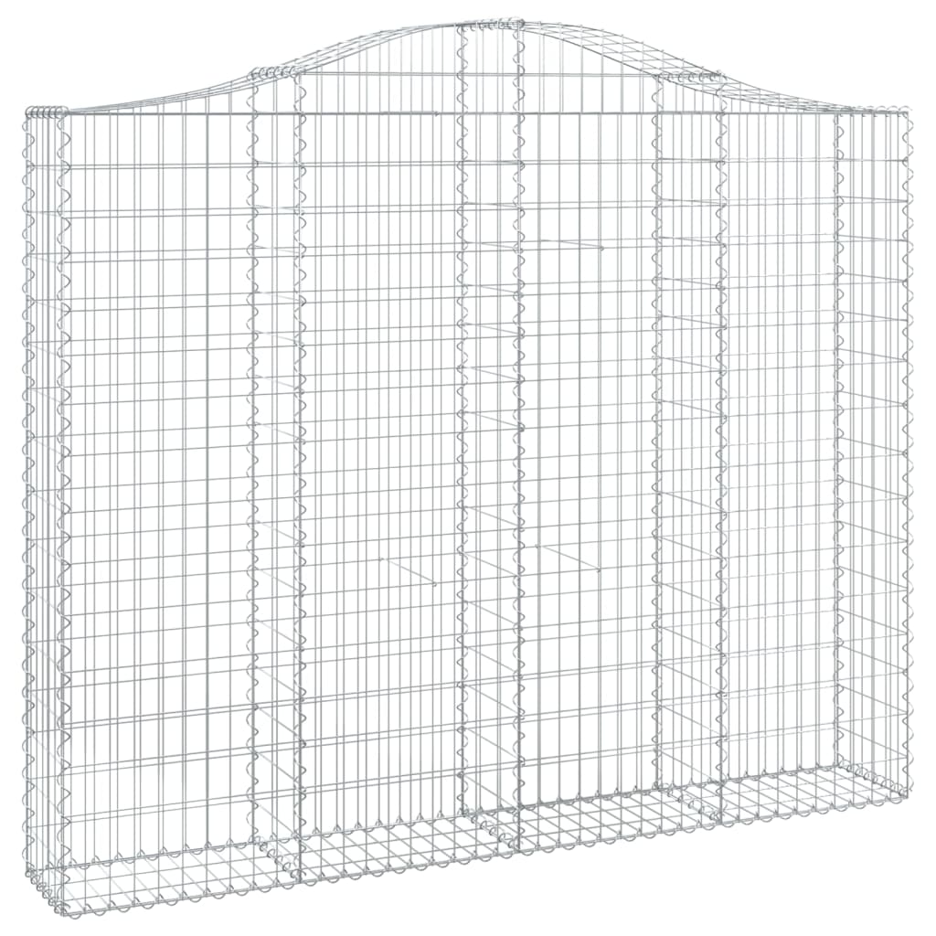 vidaXL Cestos gabião arqueados 4pcs 200x30x160/180cm ferro galvanizado