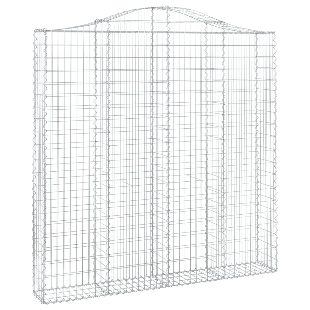 vidaXL Cestos gabião arqueados 11 pcs 200x30x200/220 ferro galvanizado