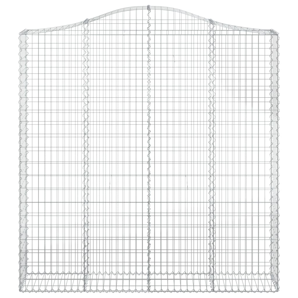 vidaXL Cestos gabião arqueados 11 pcs 200x30x200/220 ferro galvanizado