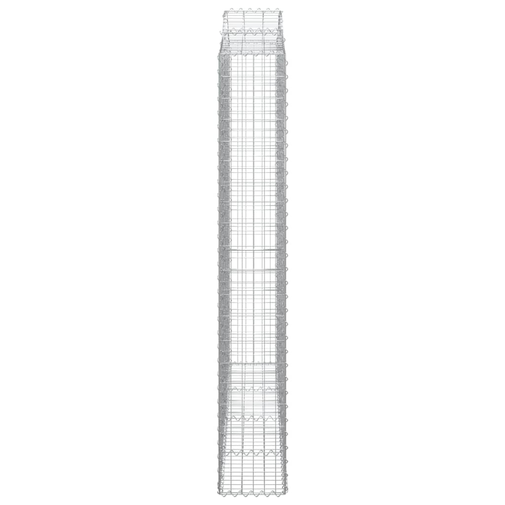 vidaXL Cestos gabião arqueados 11 pcs 200x30x200/220 ferro galvanizado