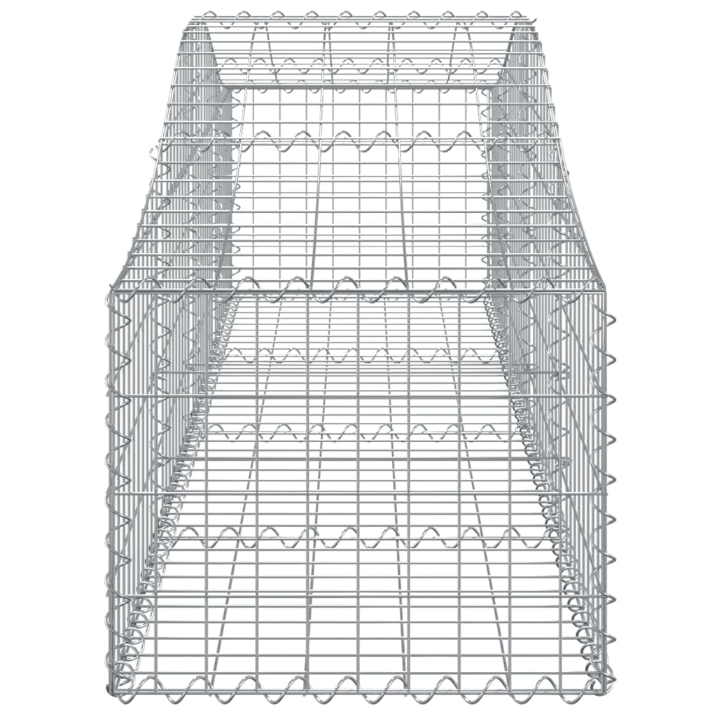 vidaXL Cestos gabião arqueados 15pcs 200x50x40/60 cm ferro galvanizado