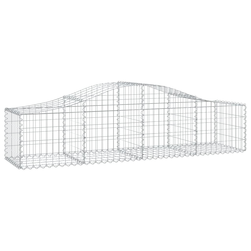 vidaXL Cestos gabião arqueados 20pcs 200x50x40/60 cm ferro galvanizado