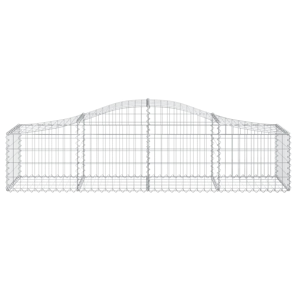 vidaXL Cestos gabião arqueados 20pcs 200x50x40/60 cm ferro galvanizado