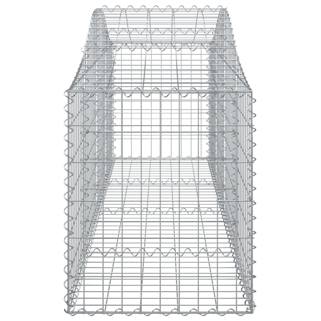 vidaXL Cestos gabião arqueados 3 pcs 200x50x60/80 cm ferro galvanizado