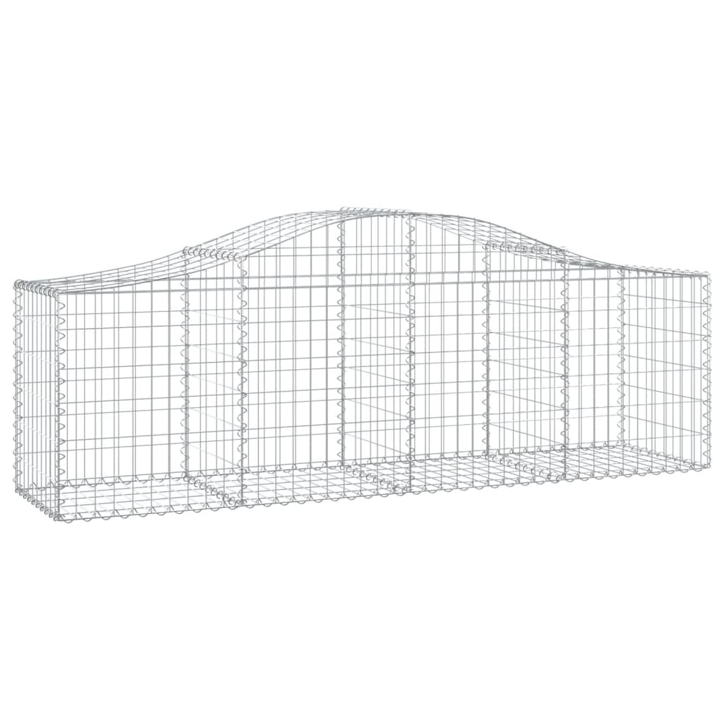 vidaXL Cestos gabião arqueados 13pcs 200x50x60/80 cm ferro galvanizado