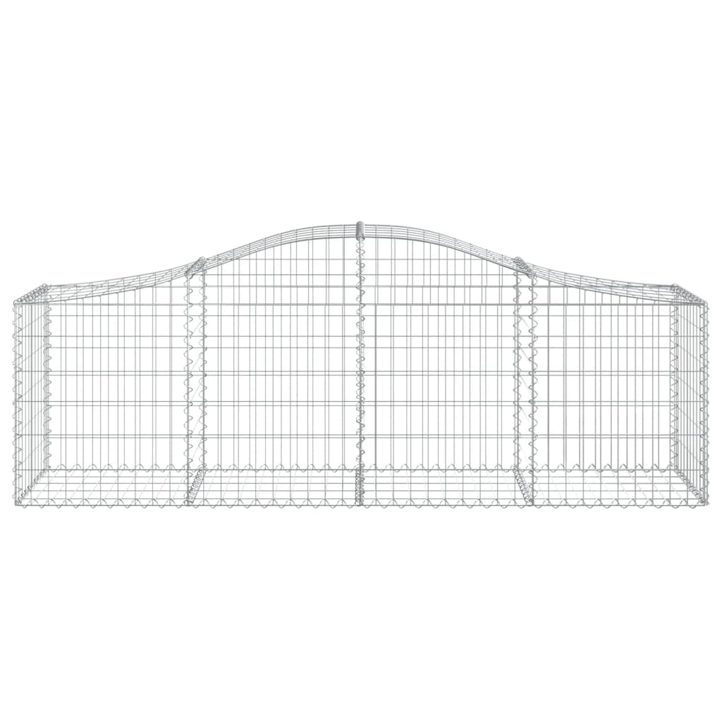 vidaXL Cestos gabião arqueados 25pcs 200x50x60/80 cm ferro galvanizado