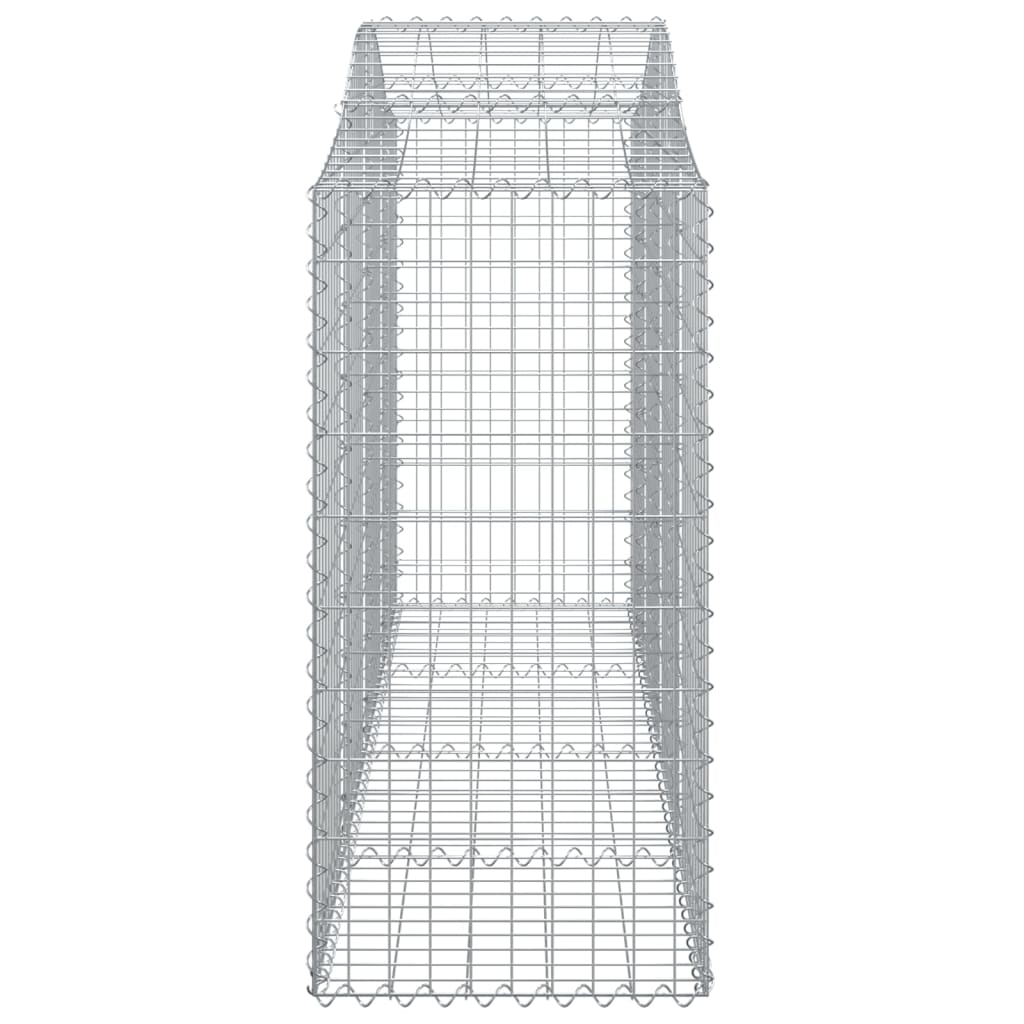 vidaXL Cestos gabião arqueados 4pcs 200x50x100/120cm ferro galvanizado