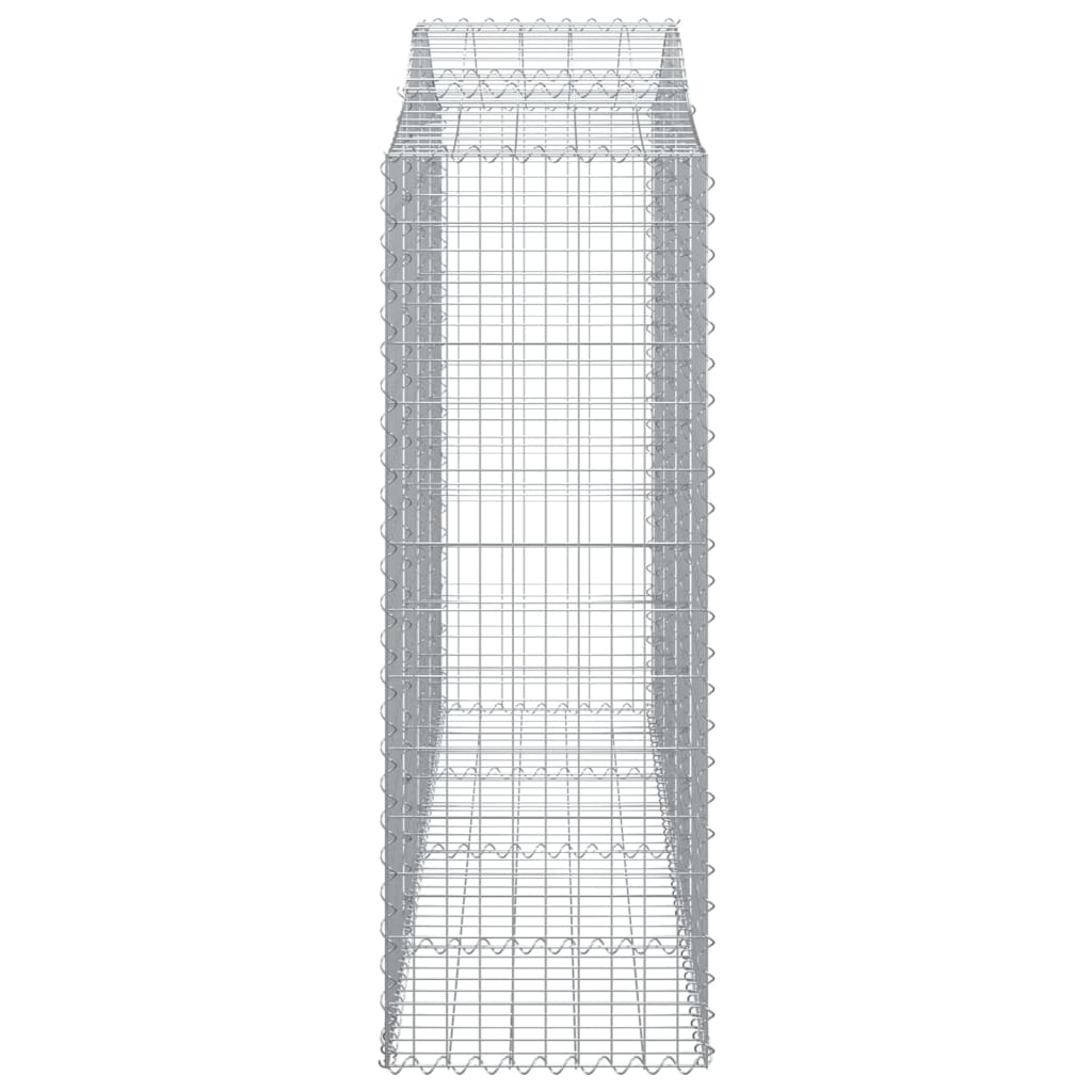 vidaXL Cestos gabião arqueados 2pcs 200x50x140/160cm ferro galvanizado