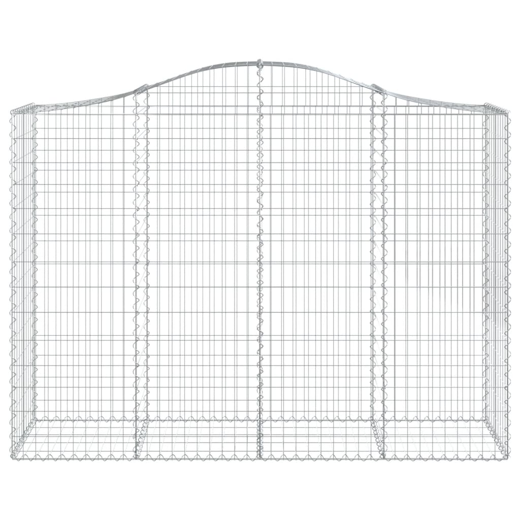 vidaXL Cestos gabião arqueados 14 pcs 200x50x140/160 ferro galvanizado