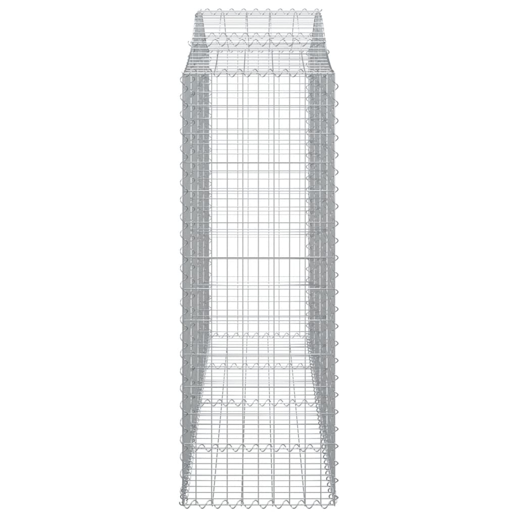 vidaXL Cestos gabião arqueados 14 pcs 200x50x140/160 ferro galvanizado