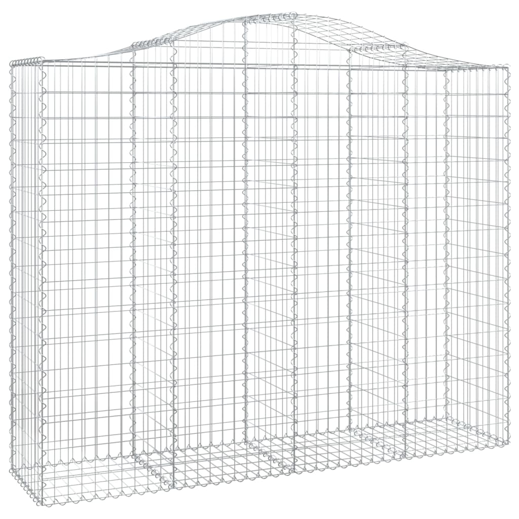 vidaXL Cestos gabião arqueados 12 pcs 200x50x160/180 ferro galvanizado