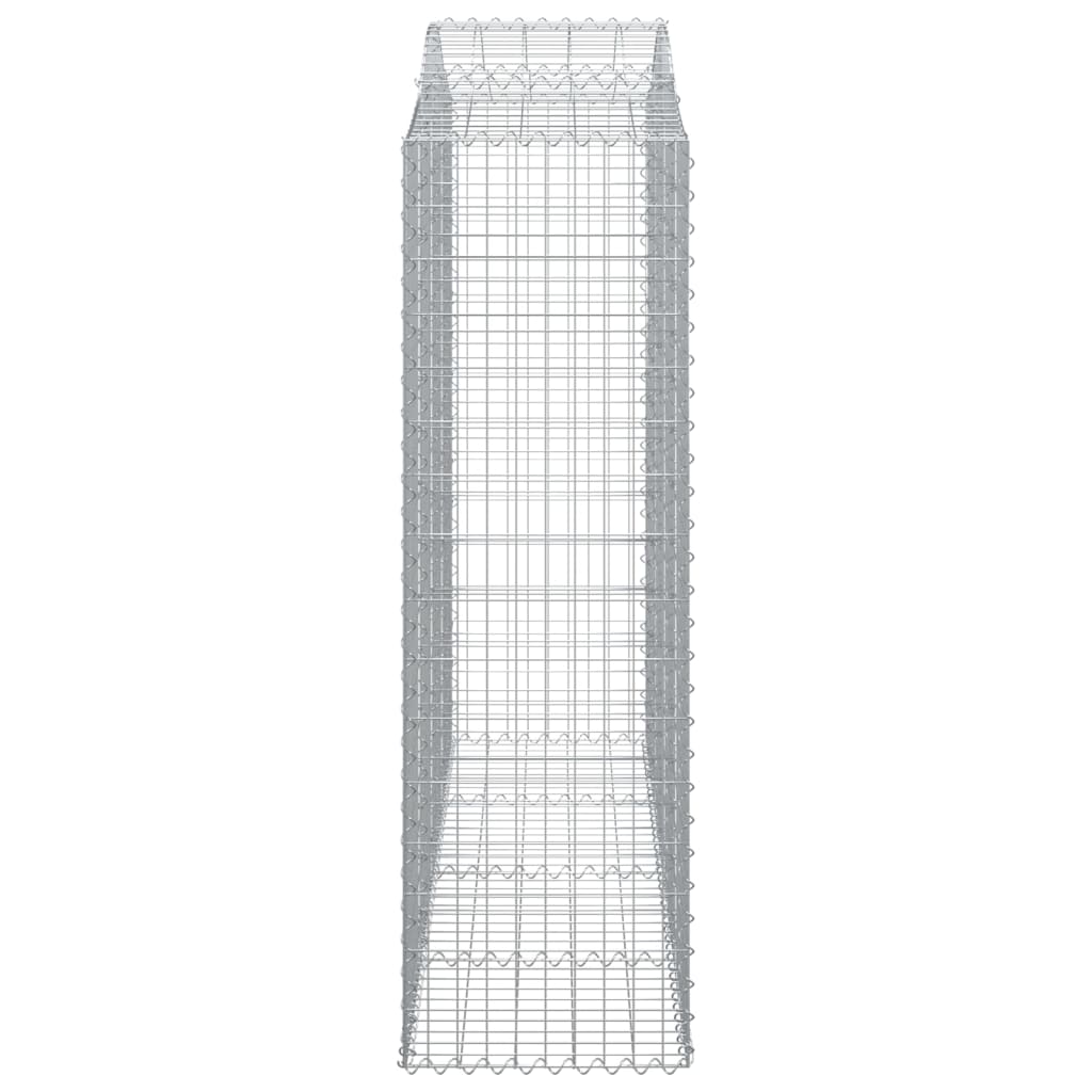 vidaXL Cestos gabião arqueados 12 pcs 200x50x160/180 ferro galvanizado