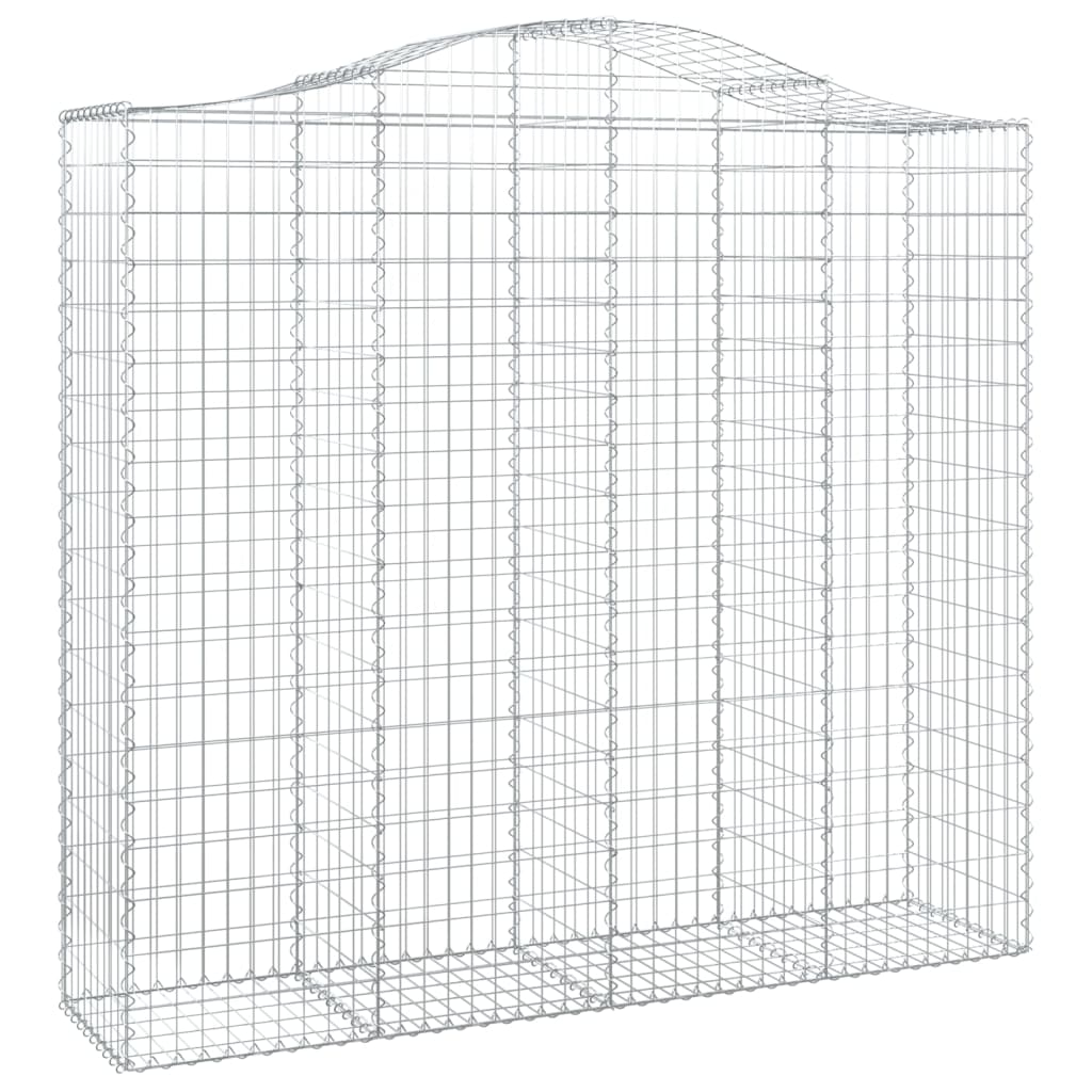 vidaXL Cestos gabião arqueados 4pcs 200x50x180/200cm ferro galvanizado