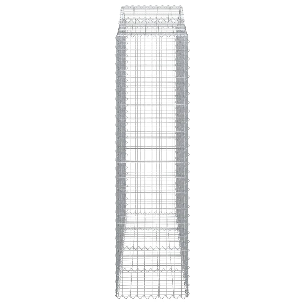 vidaXL Cestos gabião arqueados 4pcs 200x50x180/200cm ferro galvanizado