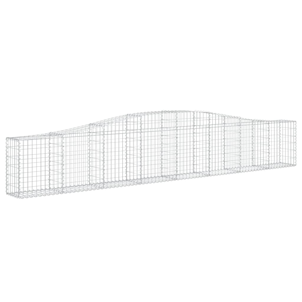 vidaXL Cestos gabião arqueados 10pcs 400x30x60/80 cm ferro galvanizado