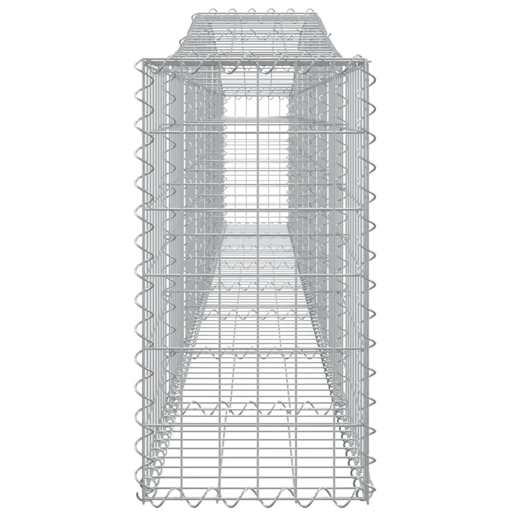 vidaXL Cestos gabião arqueados 10pcs 400x30x60/80 cm ferro galvanizado