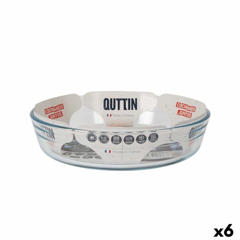 Quttin|Travessa para o Forno Quttin   Vidro 1,7 L ø 23 x 5,3 cm (6 Unidades)