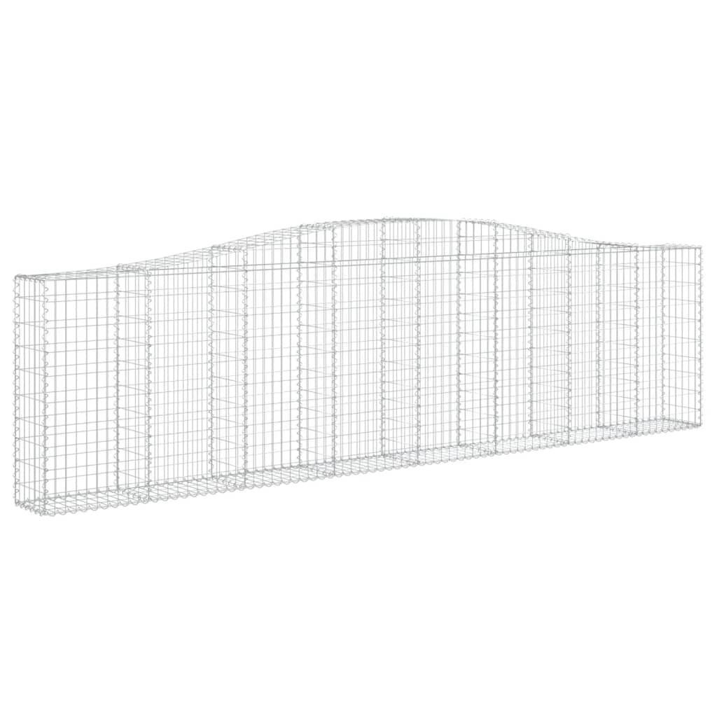 vidaXL Cestos gabião arqueados 20 pcs 400x30x100/120 ferro galvanizado