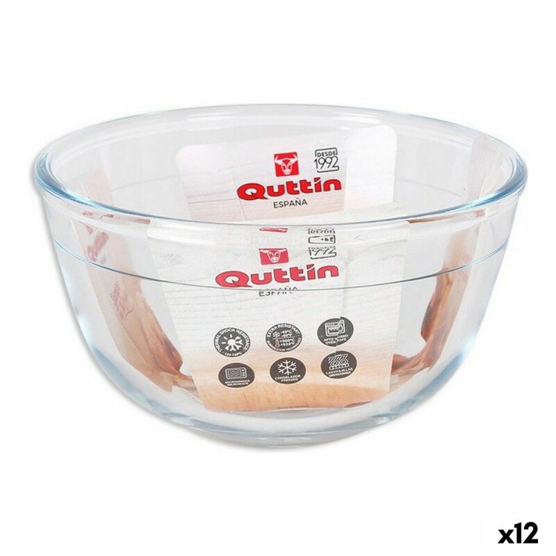 Quttin|Tigela de Mistura Quttin Vidro 820 ml ø 14,6 x 8,1 cm (12 Unidades) Quttin|Tigela de Mistura Quttin Vidro 820 ml ø 14,6 x 8,1 cm (12 Unidades)