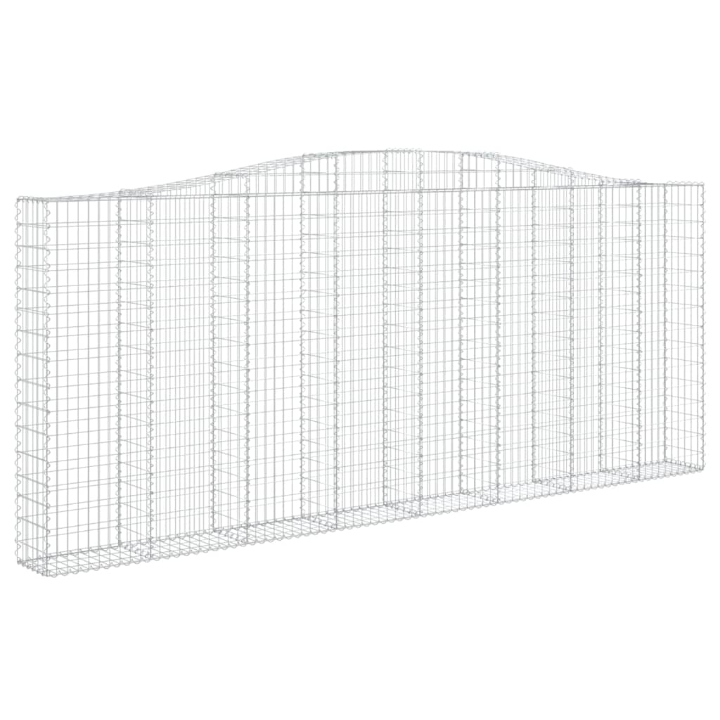 vidaXL Cestos gabião arqueados 6pcs 400x30x160/180cm ferro galvanizado