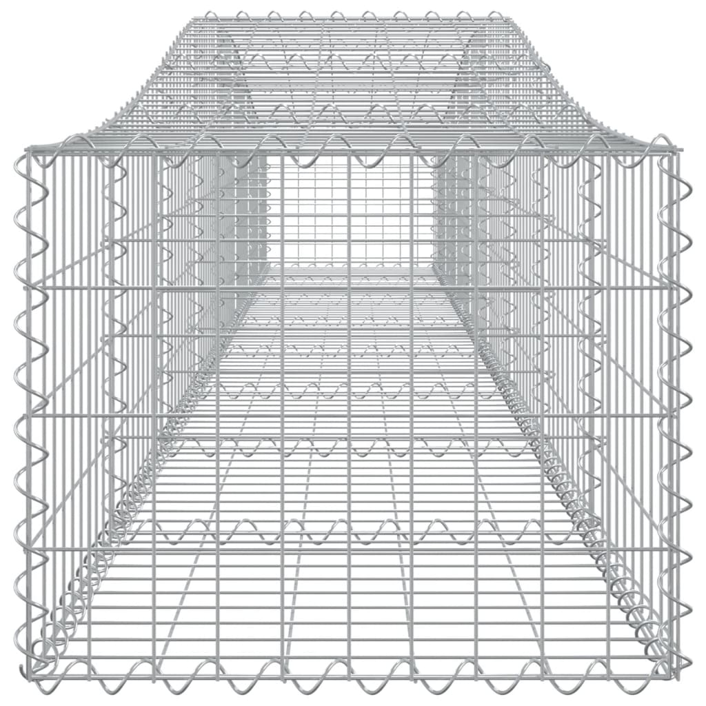 vidaXL Cestos gabião arqueados 4 pcs 400x50x40/60 cm ferro galvanizado