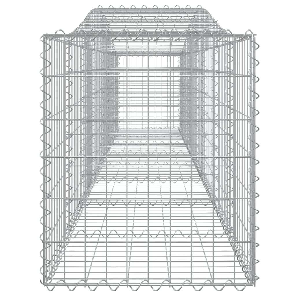 vidaXL Cestos gabião arqueados 5 pcs 400x50x60/80 cm ferro galvanizado