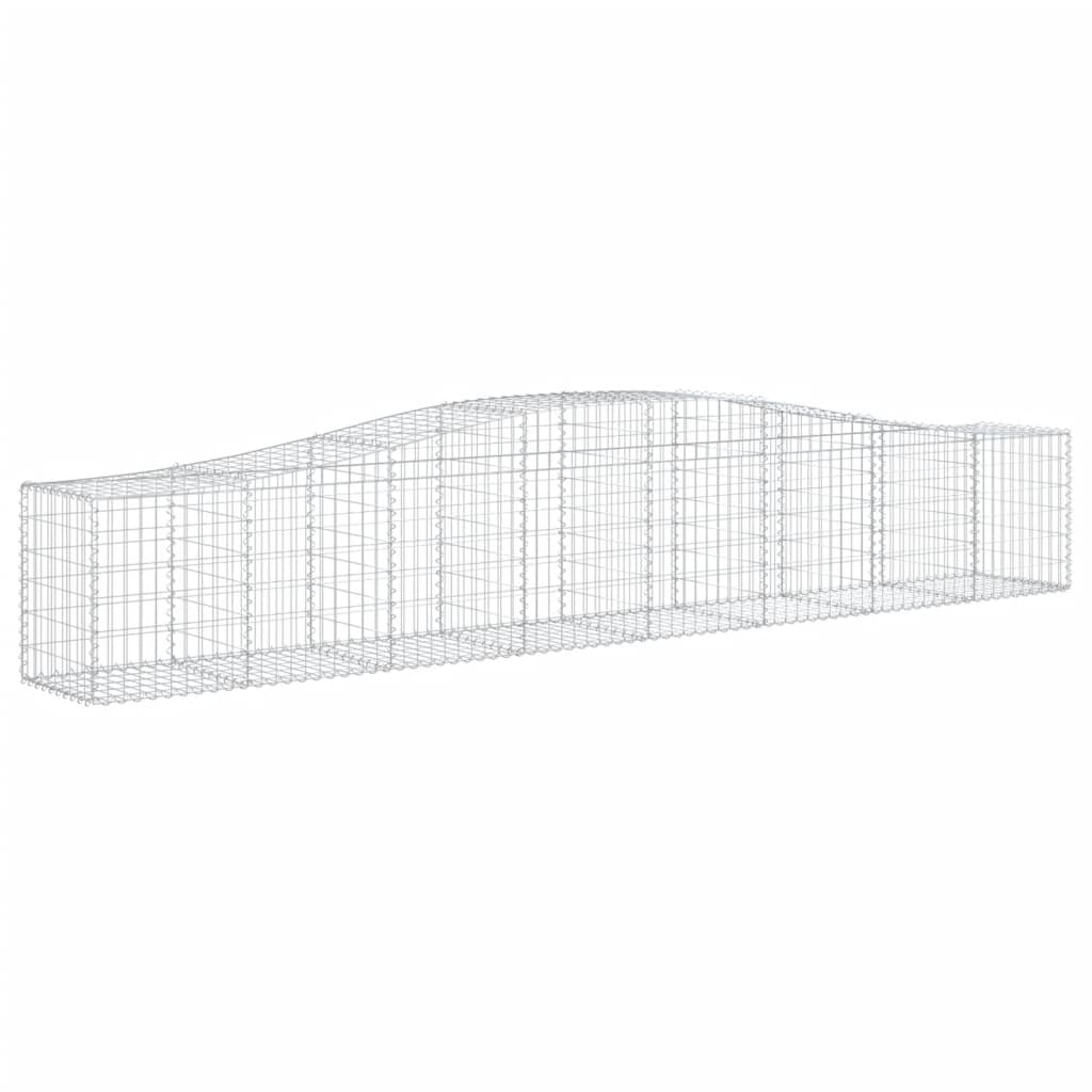 vidaXL Cestos gabião arqueados 10pcs 400x50x60/80 cm ferro galvanizado