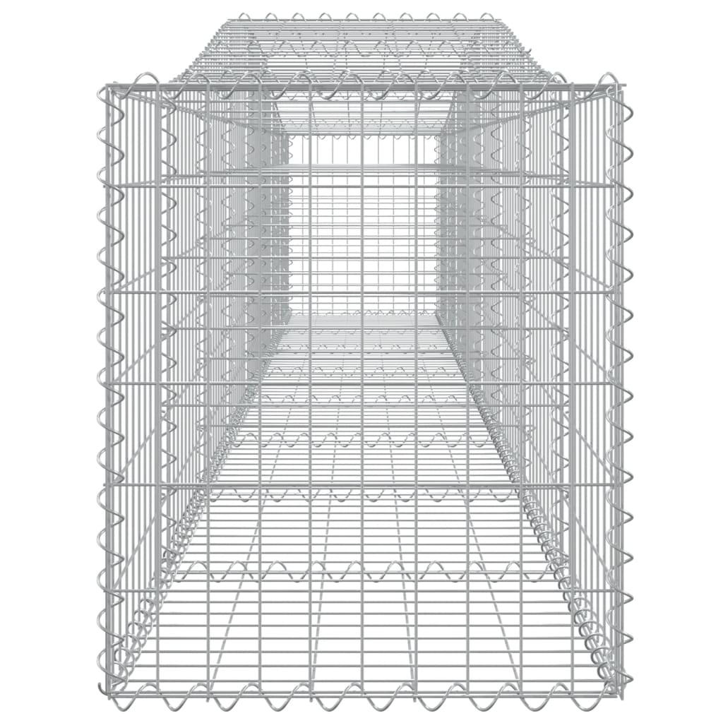 vidaXL Cestos gabião arqueados 10pcs 400x50x60/80 cm ferro galvanizado