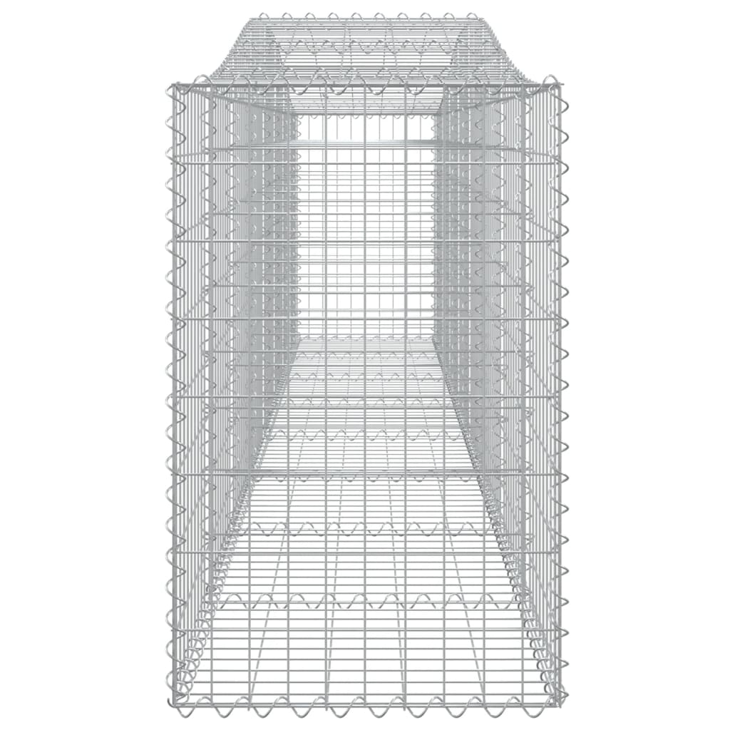 vidaXL Cestos gabião arqueados 9 pcs 400x50x80/100cm ferro galvanizado