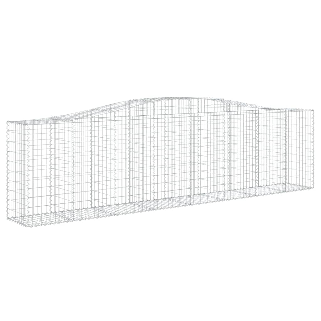 vidaXL Cestos gabião arqueados 15 pcs 400x50x100/120 ferro galvanizado