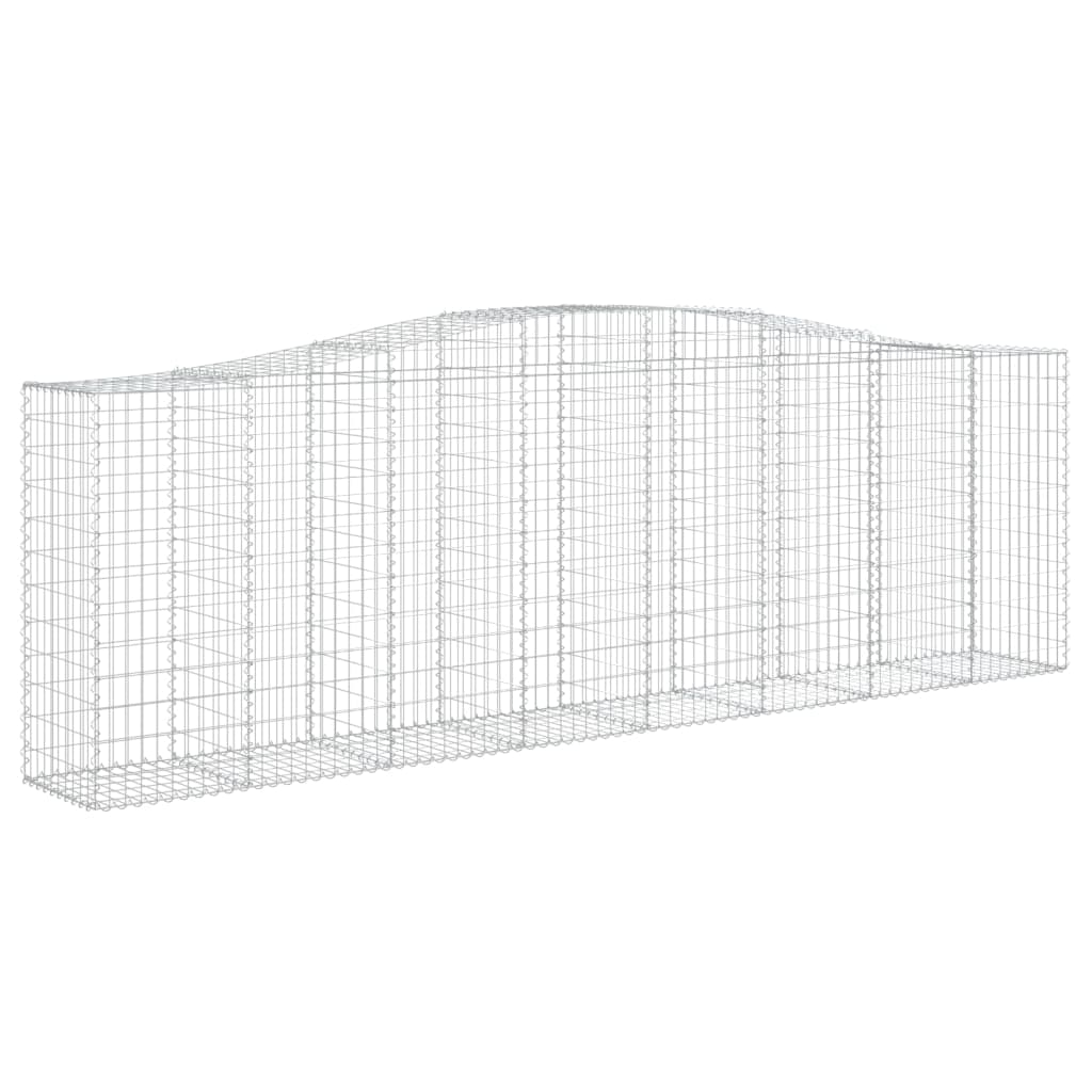 vidaXL Cestos gabião arqueados 6pcs 400x50x120/140cm ferro galvanizado