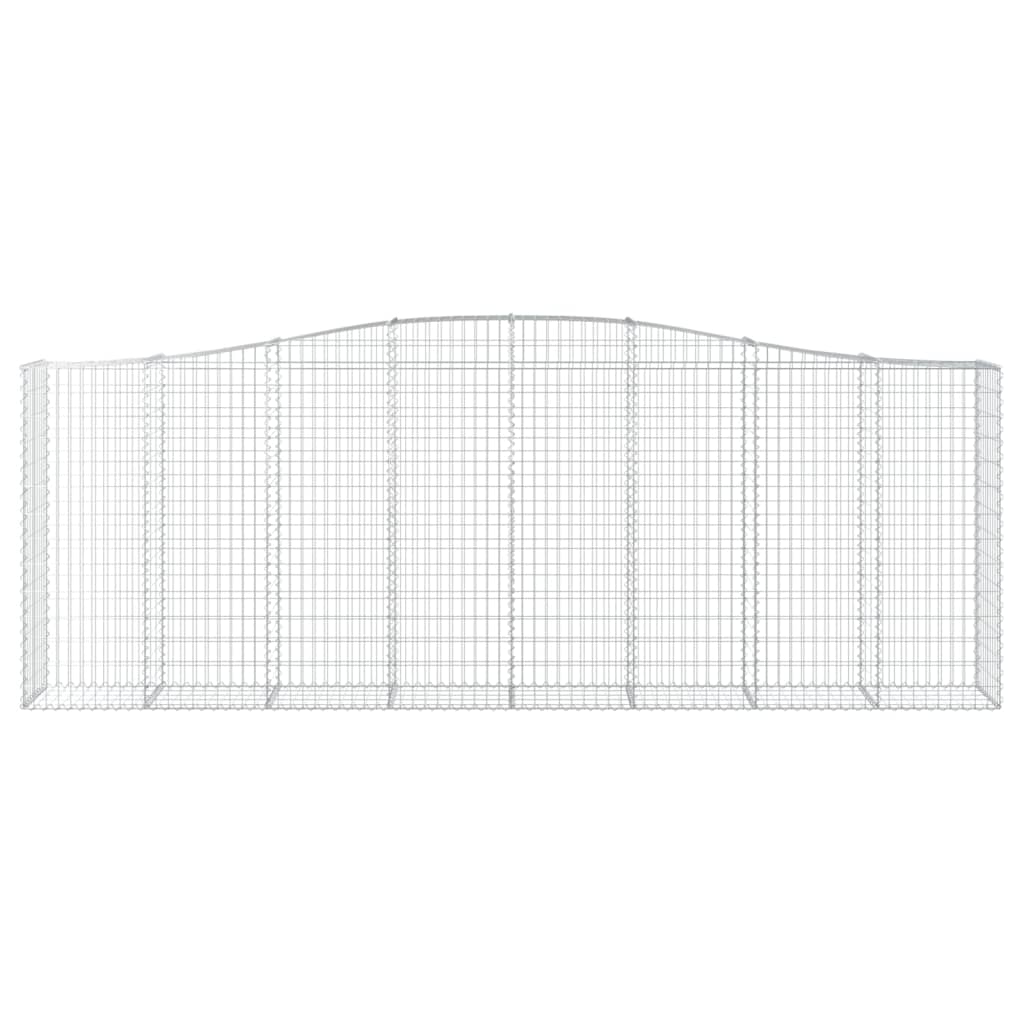 vidaXL Cestos gabião arqueados 10pcs 400x50x140/160 ferro galvanizado