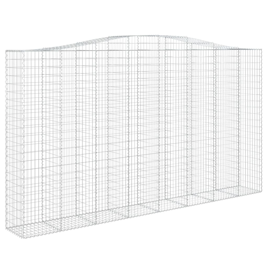 vidaXL Cestos gabião arqueados 10 pcs 400x50x220/240 ferro galvanizado