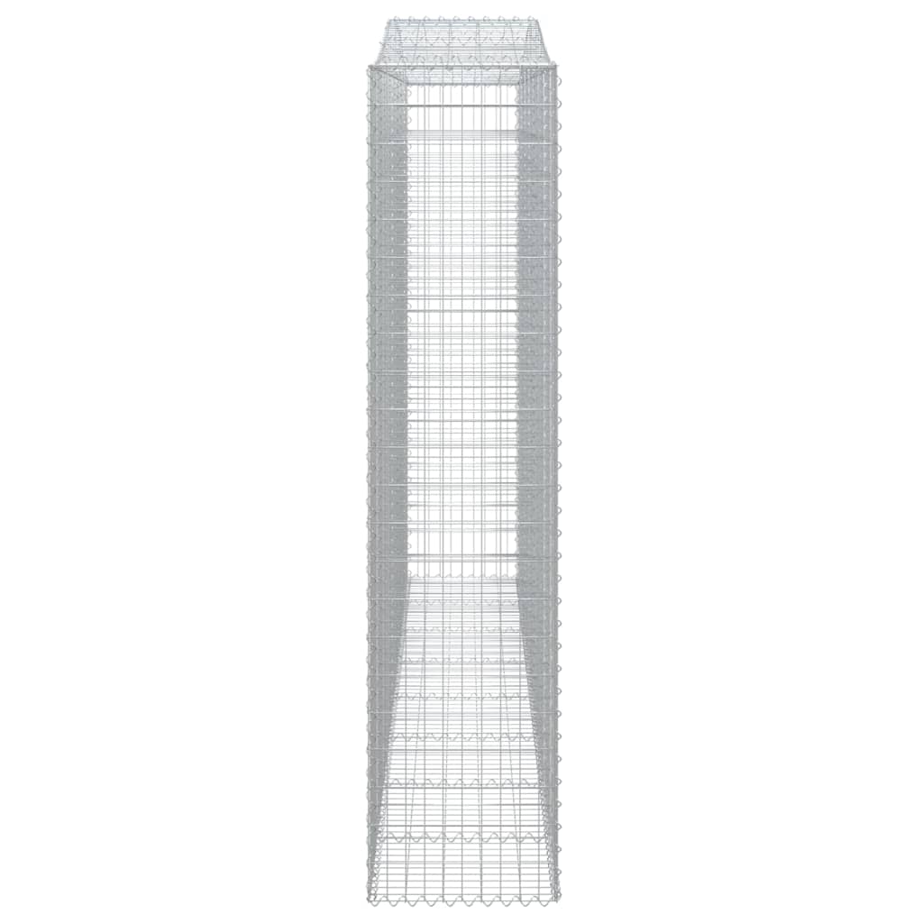 vidaXL Cestos gabião arqueados 10 pcs 400x50x220/240 ferro galvanizado