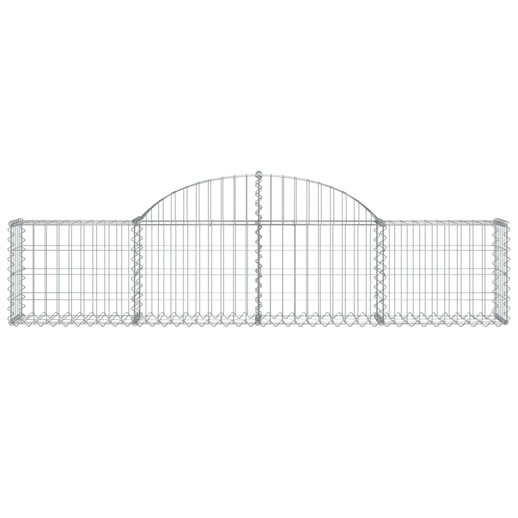 vidaXL Cestos gabião arqueados 9 pcs 200x30x40/60 cm ferro galvanizado