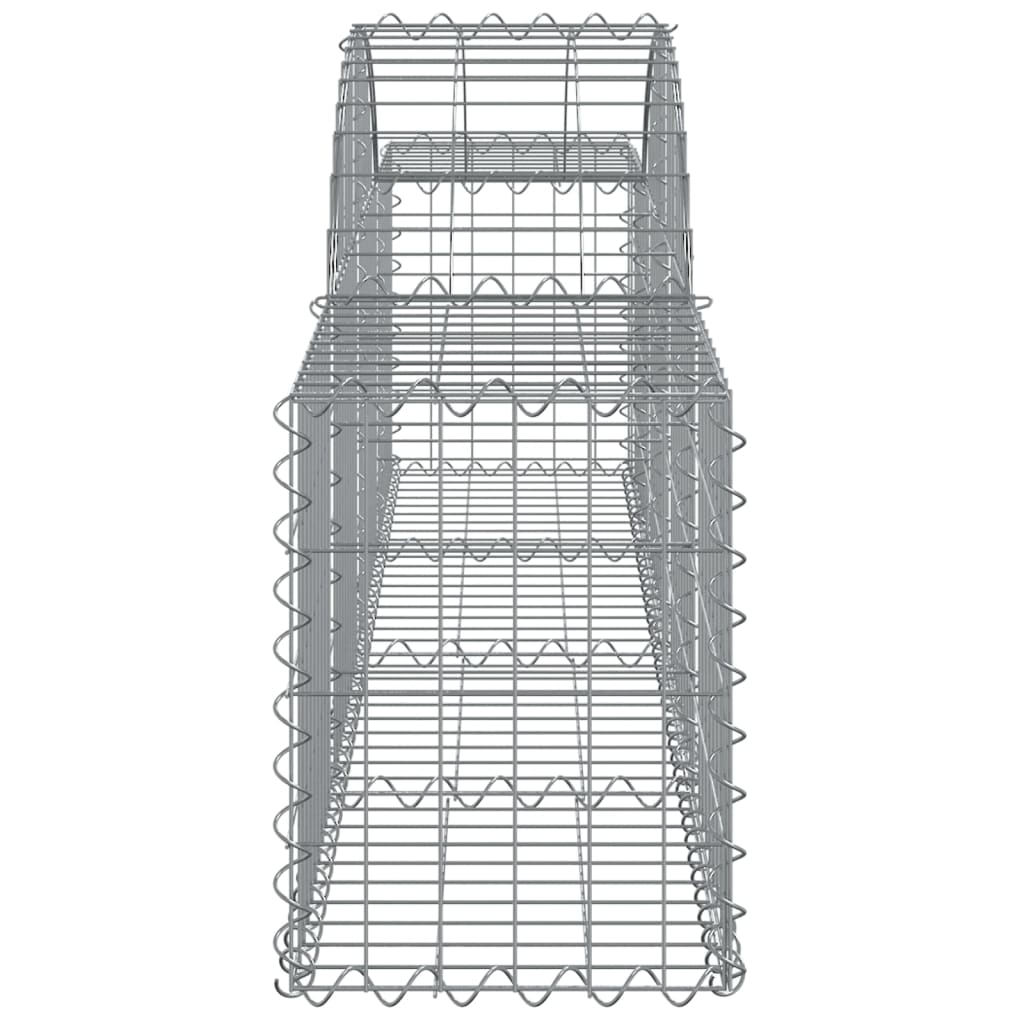 vidaXL Cestos gabião arqueados 9 pcs 200x30x40/60 cm ferro galvanizado