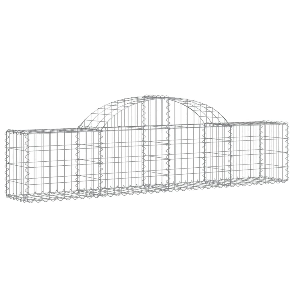 vidaXL Cestos gabião arqueados 25pcs 200x30x40/60 cm ferro galvanizado