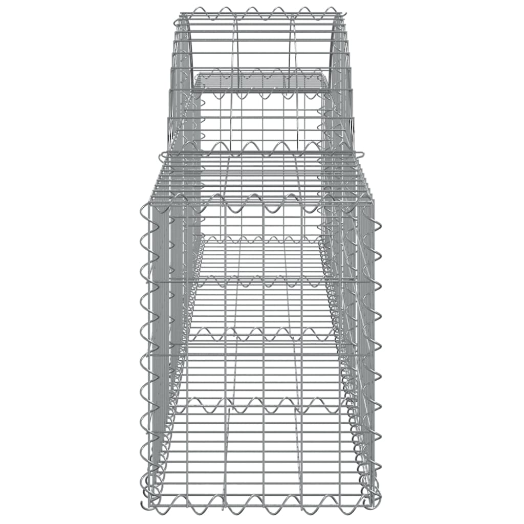 vidaXL Cestos gabião arqueados 25pcs 200x30x40/60 cm ferro galvanizado