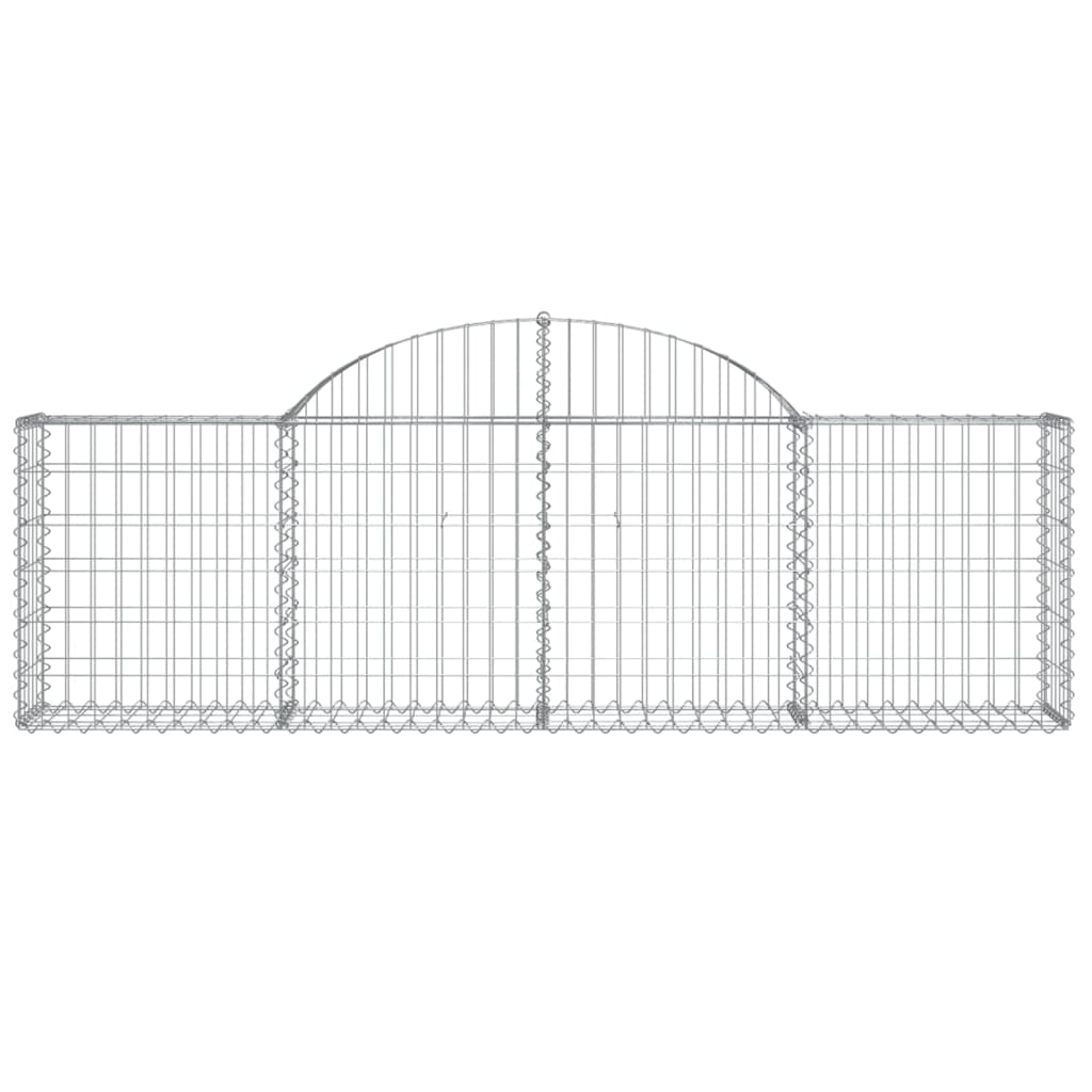 vidaXL Cestos gabião arqueados 18pcs 200x30x60/80 cm ferro galvanizado