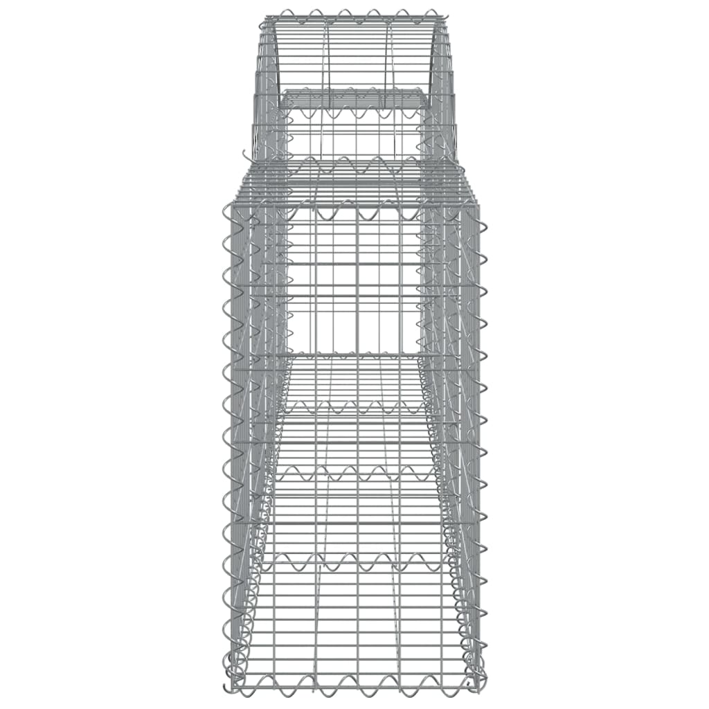 vidaXL Cestos gabião arqueados 18pcs 200x30x60/80 cm ferro galvanizado