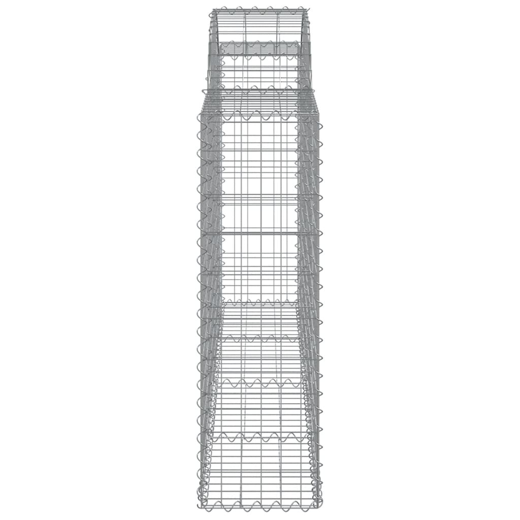 vidaXL Cestos gabião arqueados 10 pcs 200x30x100/120 ferro galvanizado