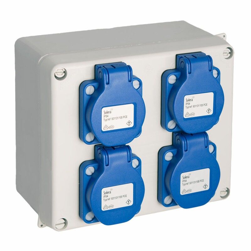 Solera|Caixa de tomadas Solera 817-42p Estanque 16,5 x 13,5 x 7 cm 250 V 16 A IP54