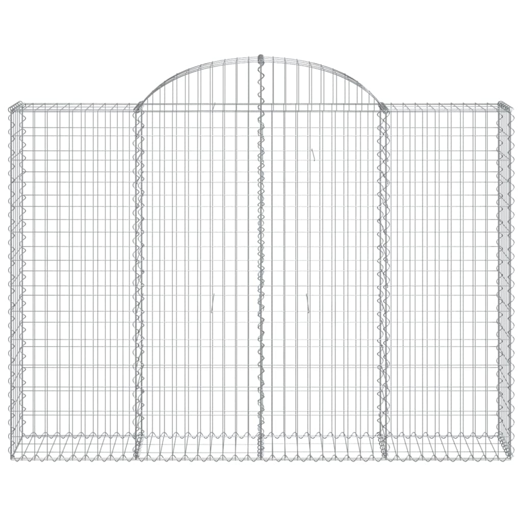 vidaXL Cestos gabião arqueados 14 pcs 200x30x140/160 ferro galvanizado